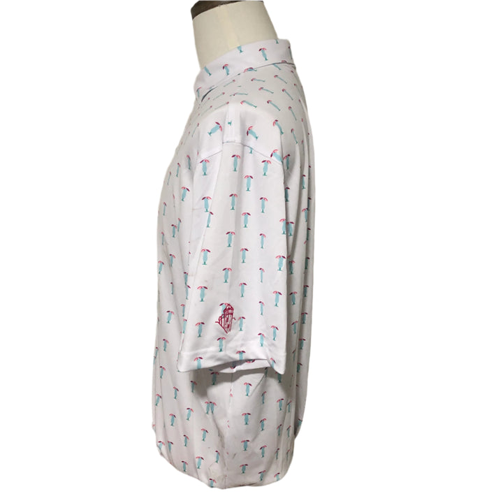 Turtleson Tipp Polo (w/ logo) - White/Wave - Large - Skorzie