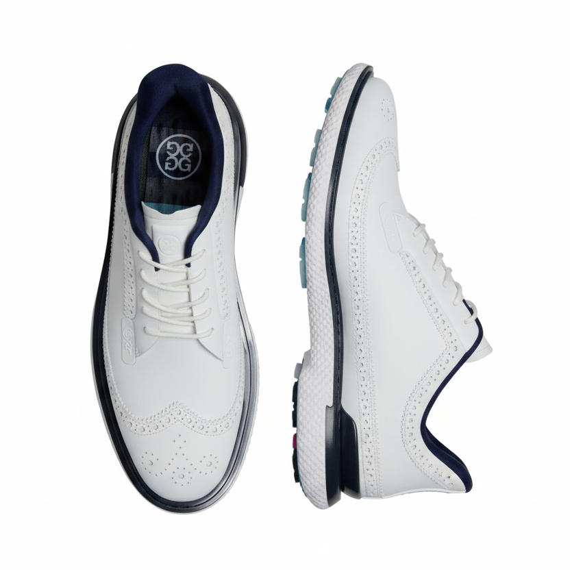 G/FORE Men's Golf Shoe Gallivan2R Longwing Snow/Twilight Size 10.5