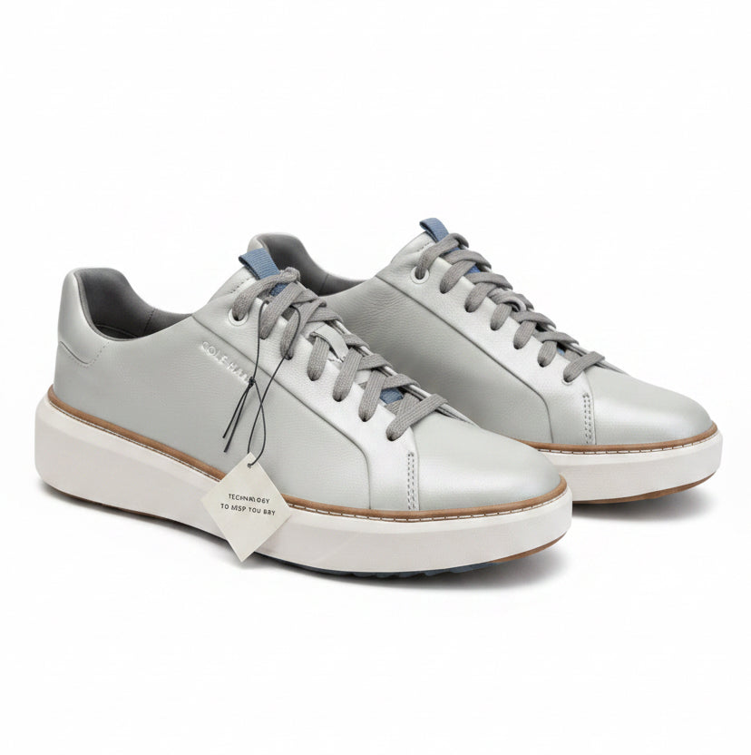Cole Haan Women's Golf Shoes Waterproof Grandpro Topspin Silver/Frost Grey