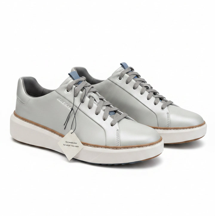 Cole Haan Women's Golf Shoes Waterproof Grandpro Topspin Silver/Frost Grey