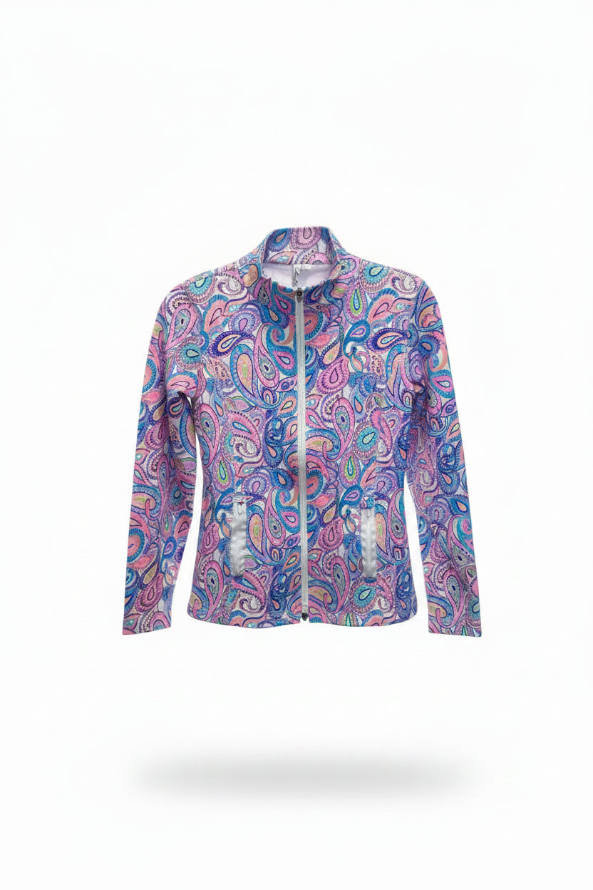 Lulu B Women's Paisley Zip Up Jacket - Multi
