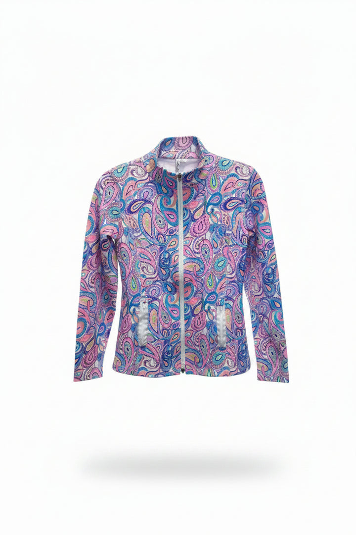 Lulu B Women's Paisley Zip Up Jacket - Multi