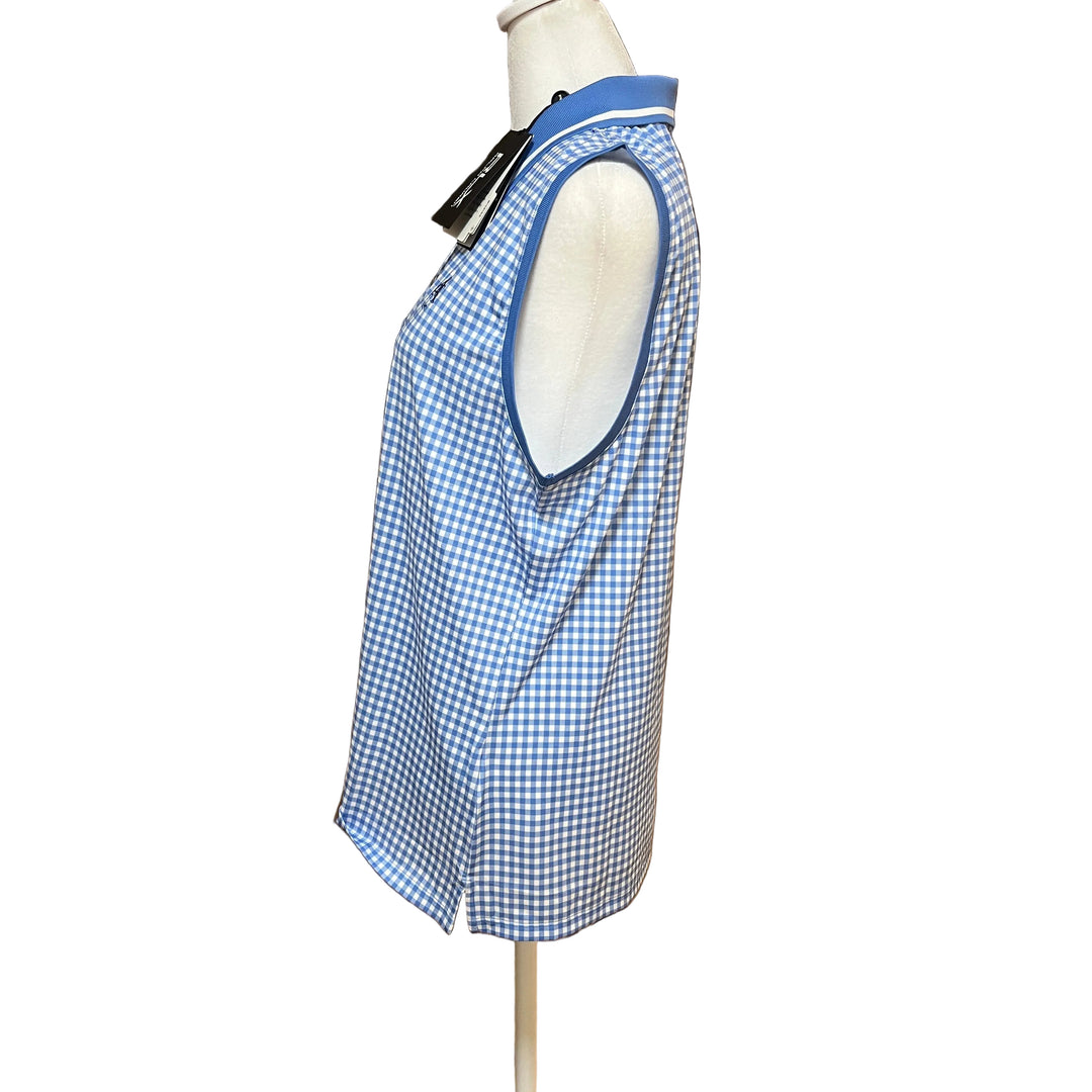 RLX Tailored Fit SL Polo (w/ logo) - Blue Gingham