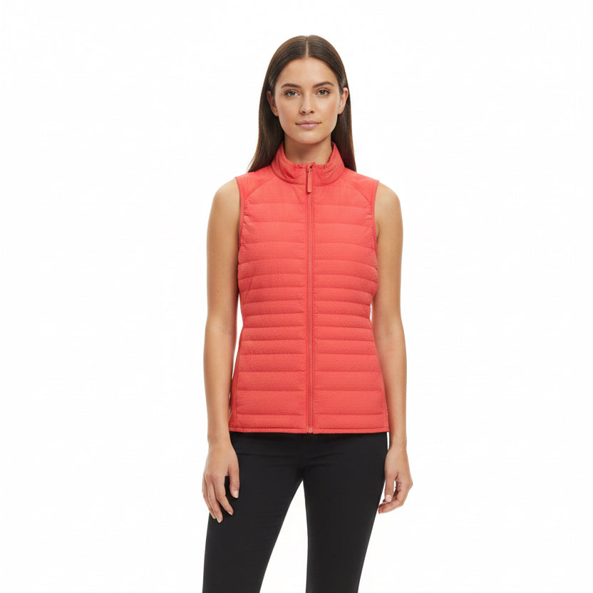 Peter Millar Women's Vest Fuse Seersucker Hybrid Club Red Size XS