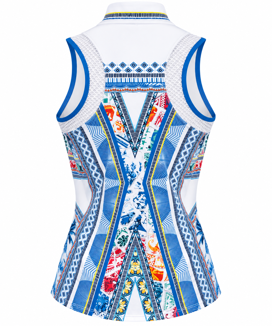 Lucky In Love Playing in Paradise Zip Top - White/Blue