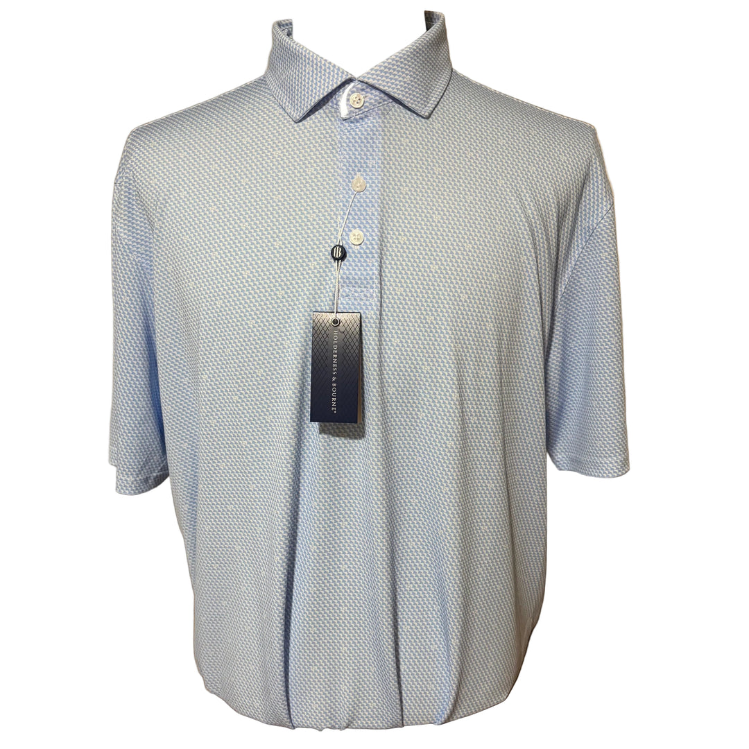 Holderness & Bourne The Jacobs Shirt (w/logo) - White & Skye - XX-Large - Skorzie