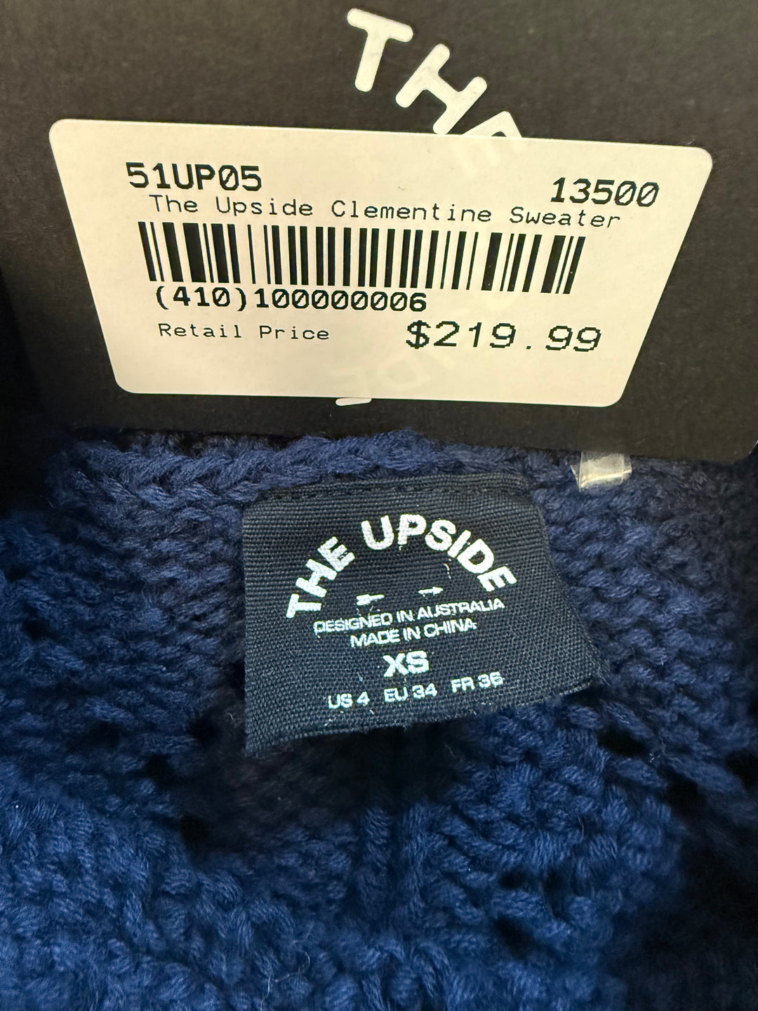 The Upside Clementine Sweater - Navy - XS