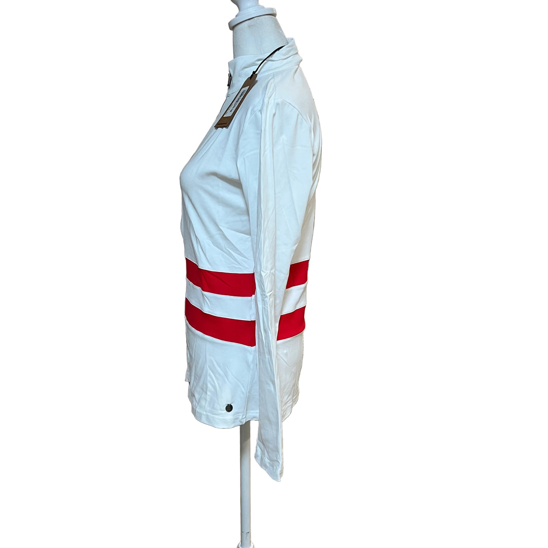MDC Jersey Full Zip Midlayer - White/Red