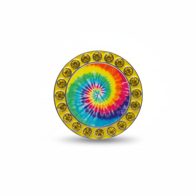 Best Of Golf America Crystal Rim Ball Marker - Tye Dye