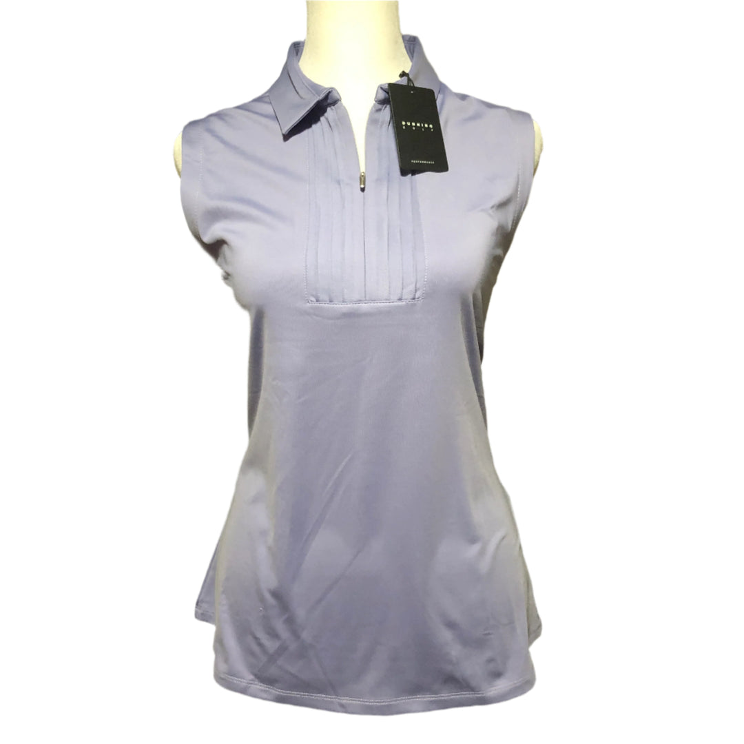Dunning Freya Jersey Performance Sleeveless Polo - Persian Violet - Medium - Skorzie