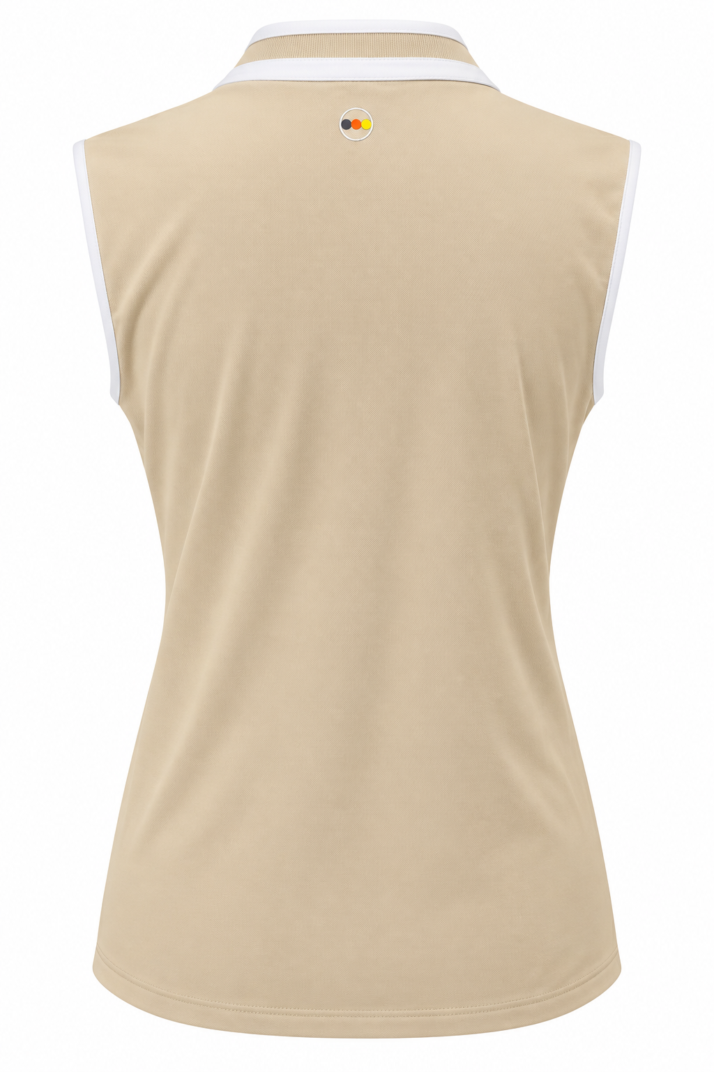 Swing Control Pique Mockneck Sleeveless Shirt - Desert