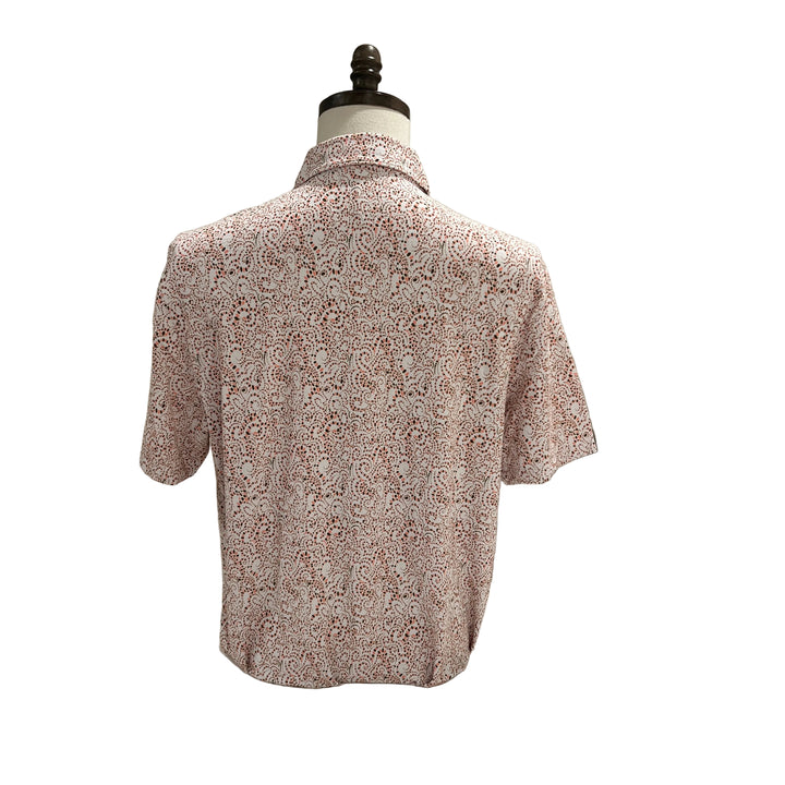 IBKUL Paisley Polo - Pink/Brown - Large - Skorzie