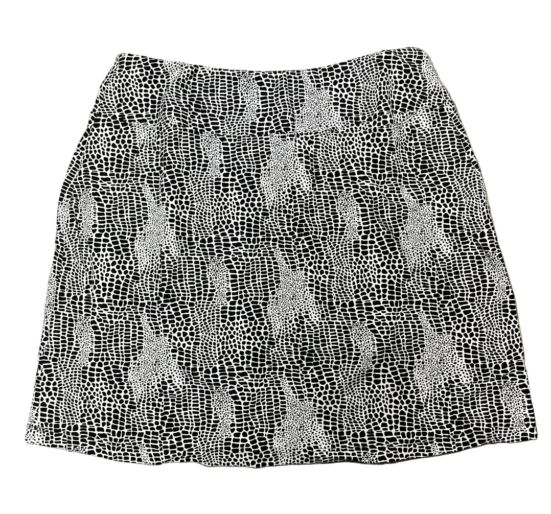 IBKUL Leopard Print Skort 17" - Black/White - Small - Skorzie