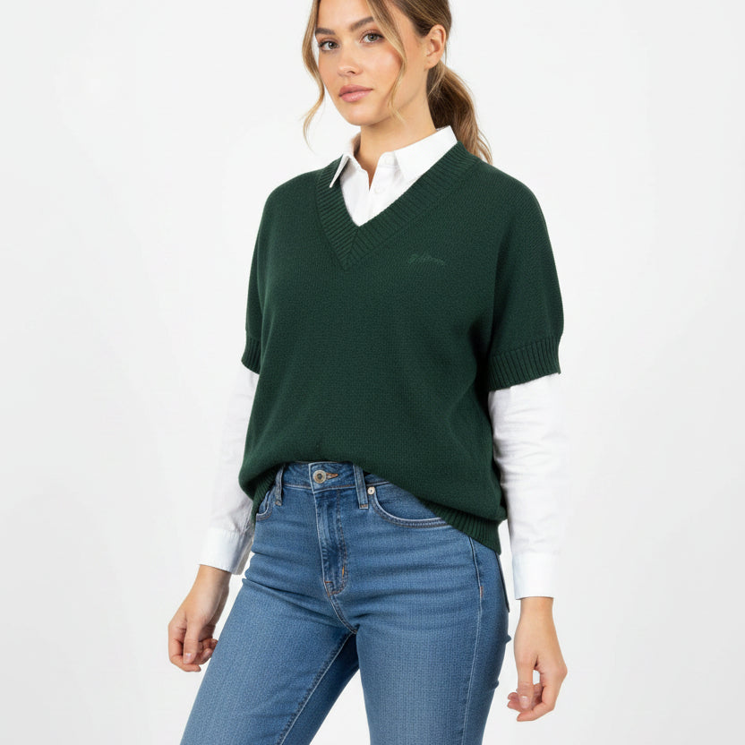 G/FORE Women's Sweater Vest Cashmere Pine Size S