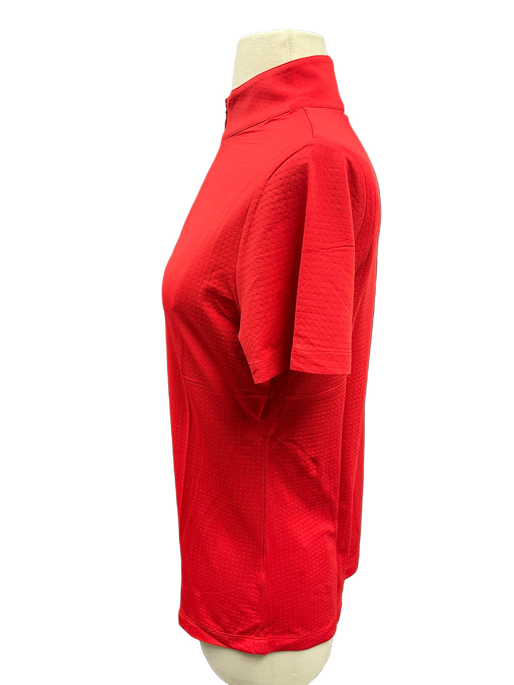 IBKUL Short Sleeve Mock Neck Top - Red - Small - Skorzie