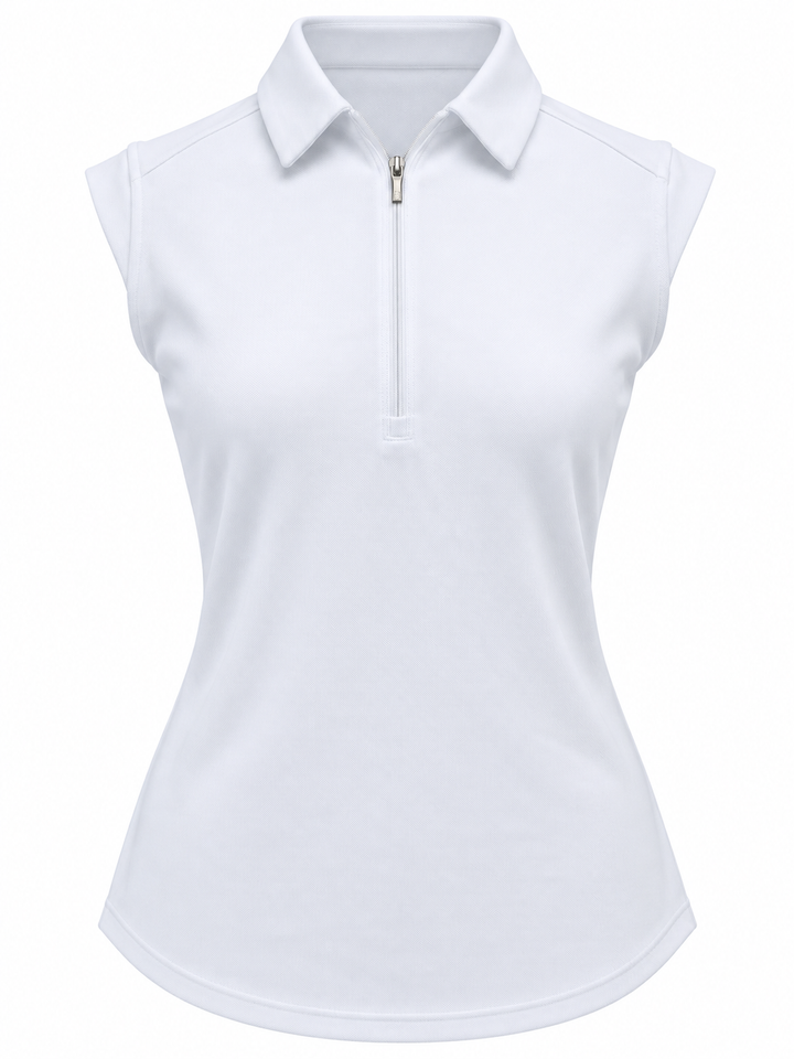 Nivo Sport Sleeveless Nikki Golf Polo - White