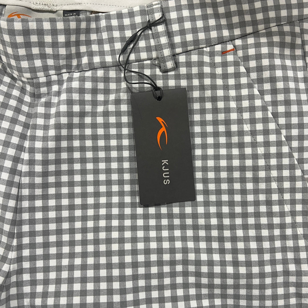 KJUS Women's Golf Pants Ikala 7/8 Treggings 27" Grey Gingham