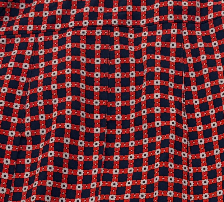RLX Women's Golf Skort Back Pleated 17" Red/Navy Geo