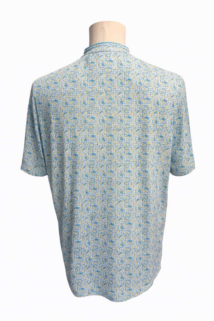 Penguin Micro Print Button Tennis Shirt - Medium - Skorzie