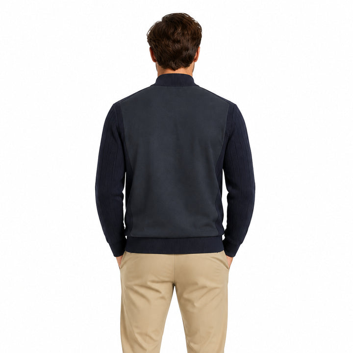 Chervo Men's Quarter Zip Dark Navy Size L