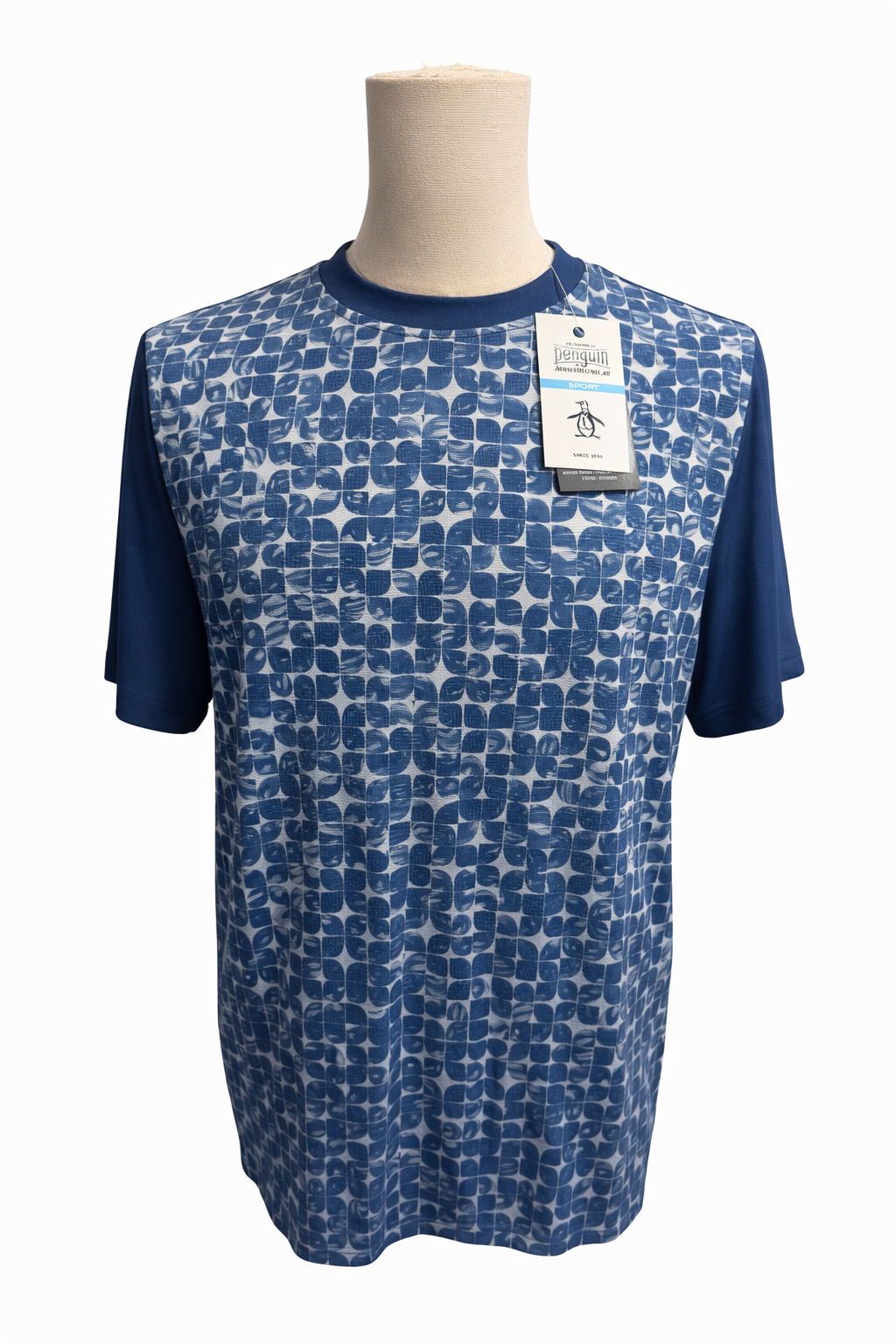 Penguin Graphic Gradient Tennis Tee - Navy - Medium - Skorzie
