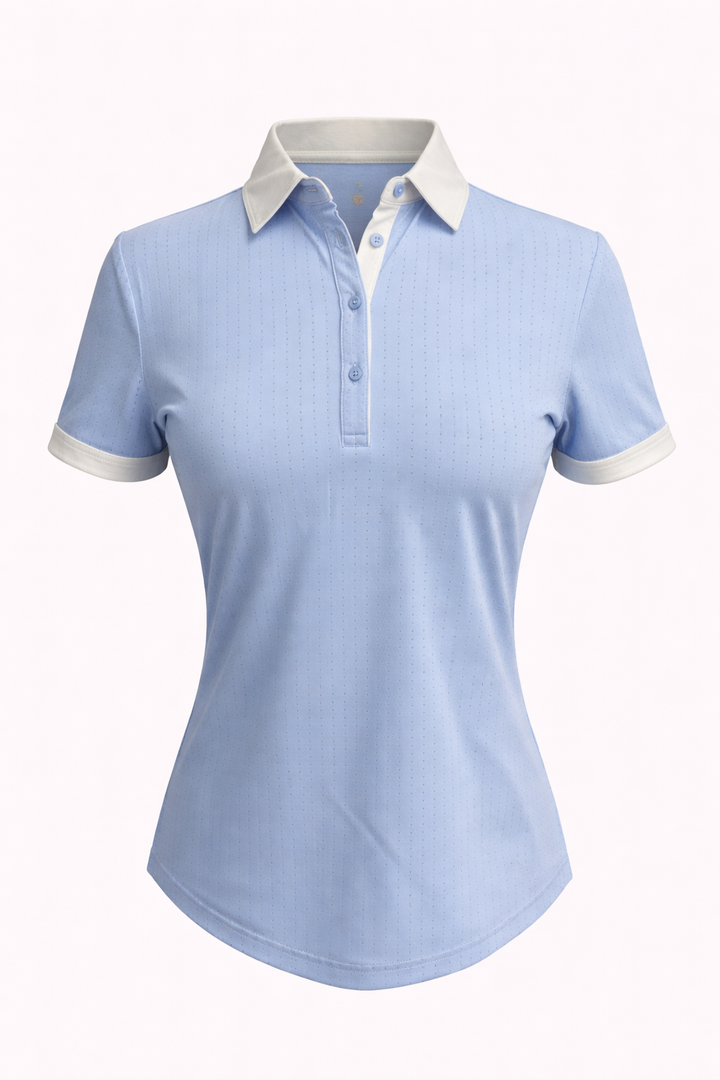 March First Relax Polo - White/Blue - Small - Skorzie