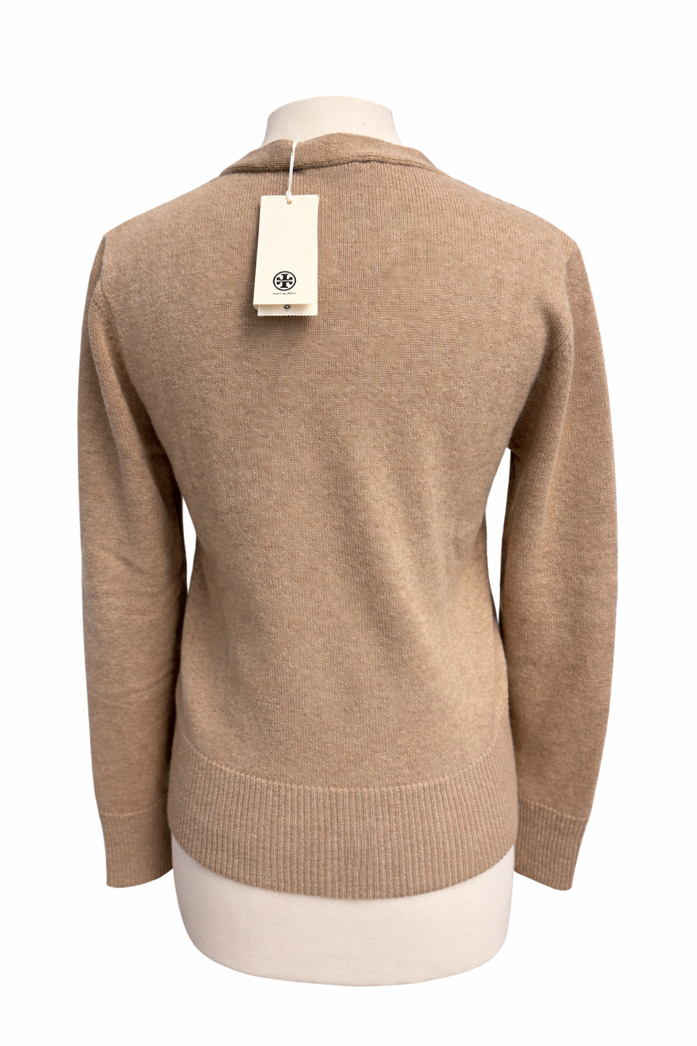 Tory Burch Birdy Embroidered Cashmere Cardigan - Deep Toffee - Medium - Skorzie