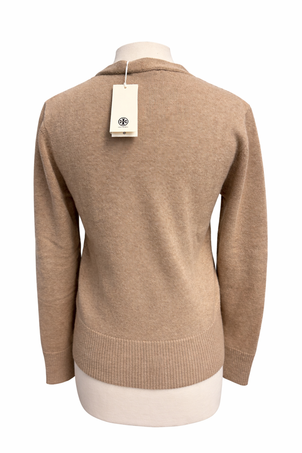 Tory Burch Birdy Embroidered Cashmere Cardigan - Deep Toffee - Medium - Skorzie