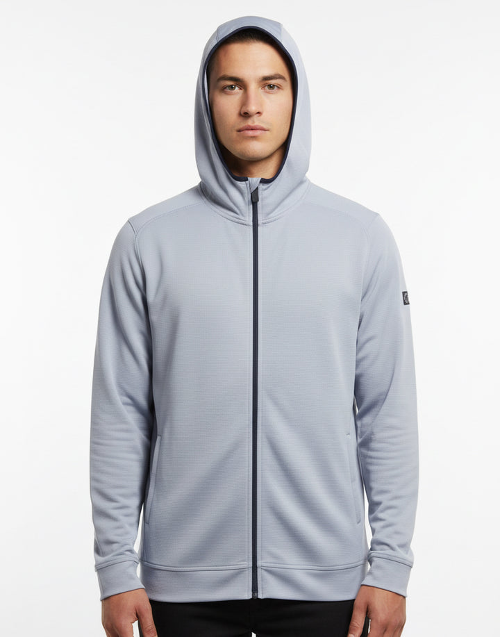 Straight Down Men's Golf Hoodie Condor Full Zip Blue Shade Size L
