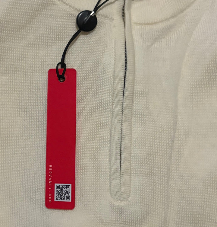 Redvanly Men's Golf Quarter Zip Maxton Merino Cream Size M