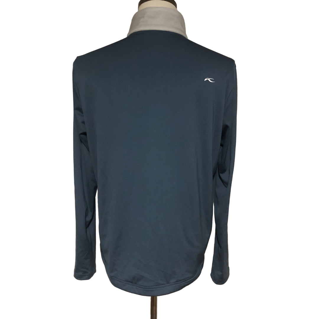 KJUS Retention Jacket (w/ logo) - Grey/Blue - Medium - Skorzie