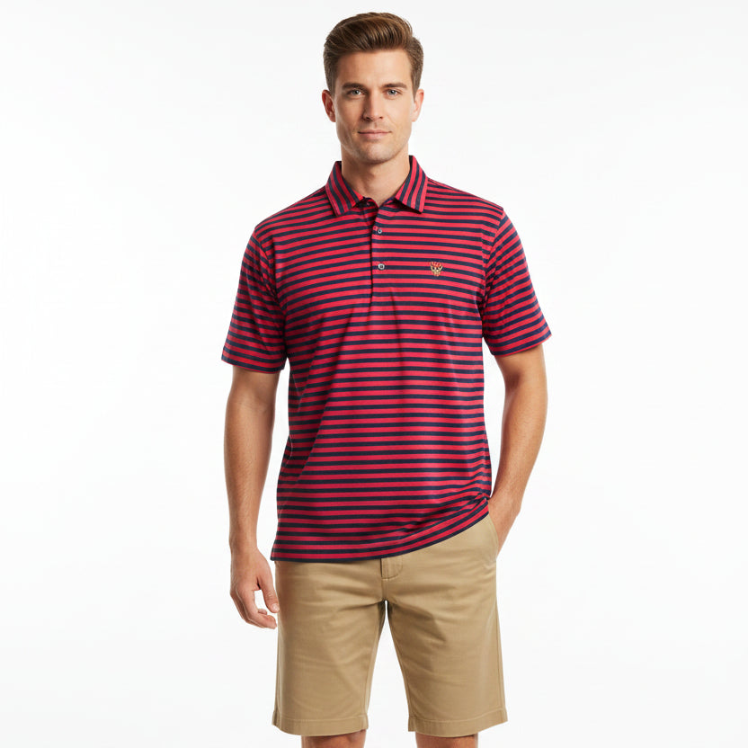 Donald Ross Men's Golf Polo Azure/Turquoise Size S