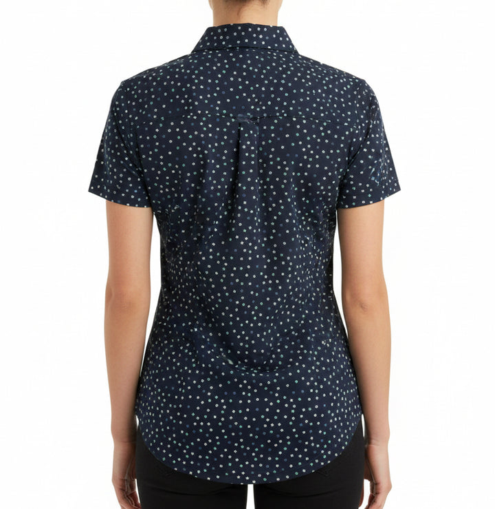 Straight Down Women's Golf Polo Sprinkles New Indigo Size M