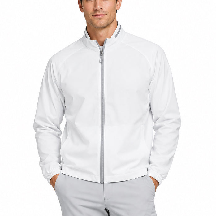 Greg Norman Men's Golf Jacket Scorecard Full-Zip Shark Grey Size L