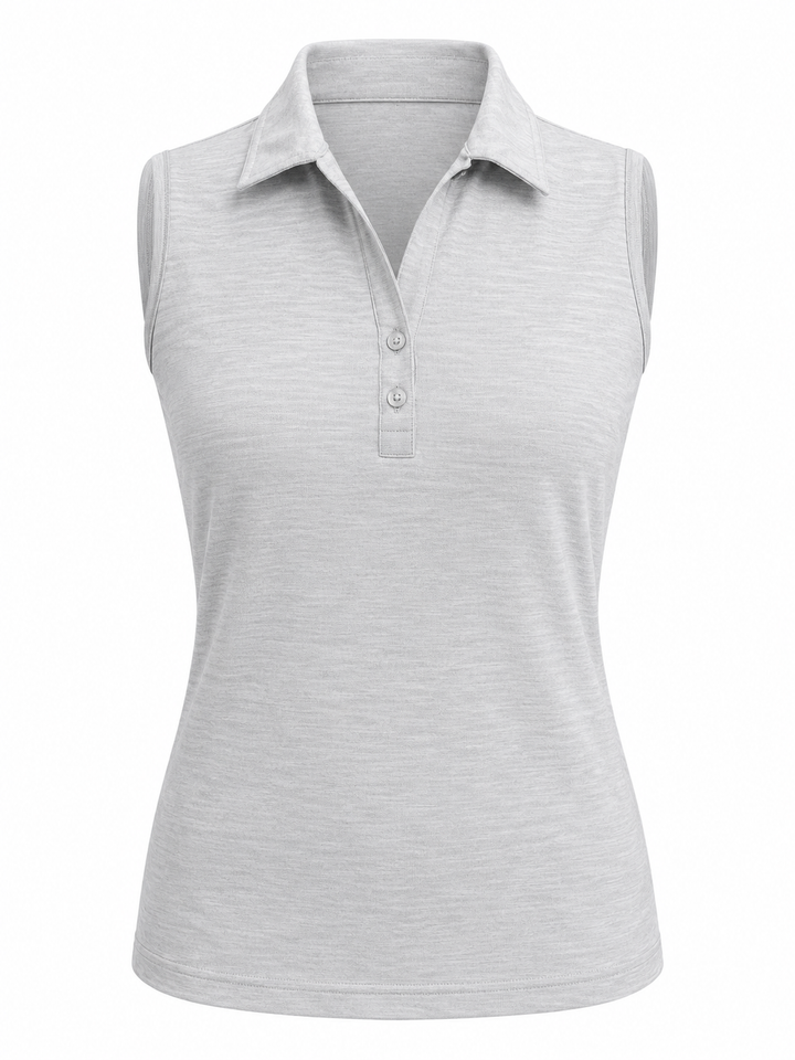 Travis Mathew Women's Sleeveless Polo - Heather Grey - Small