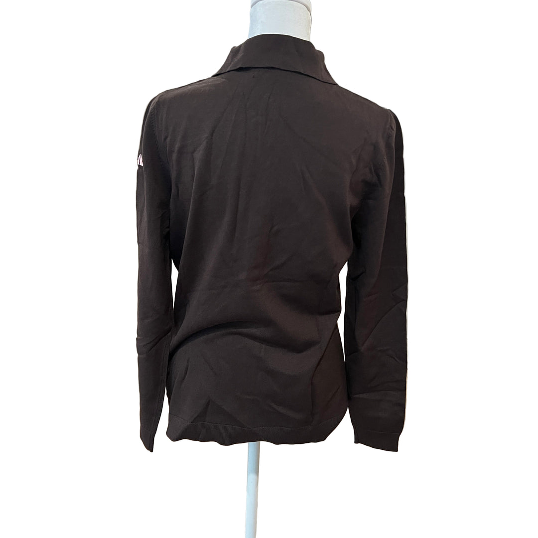 Golftini Button Polo Sweater (w/logo) - Cocoa