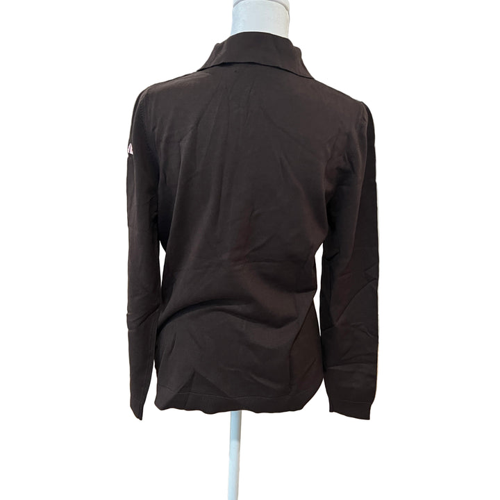 Golftini Button Polo Sweater (w/logo) - Cocoa