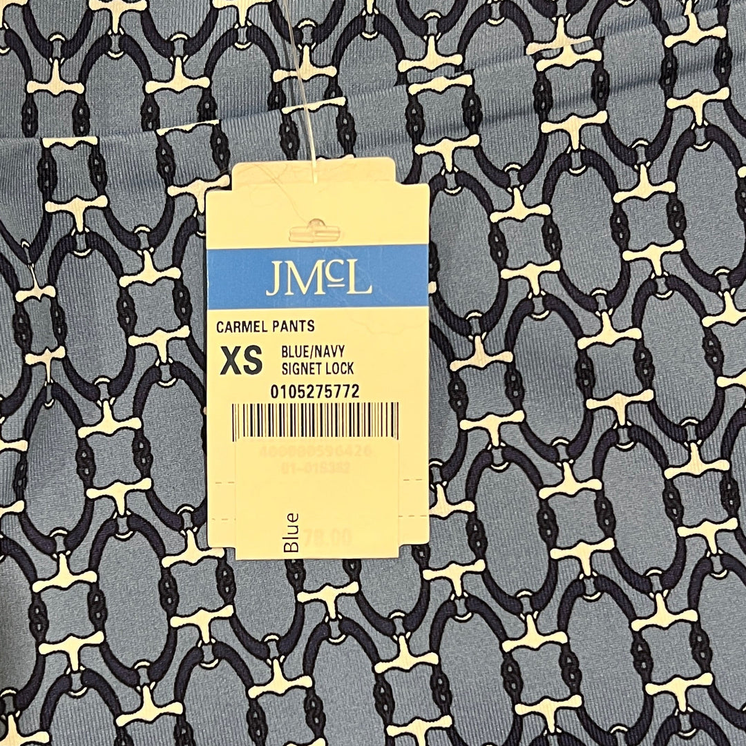 J. McLaughlin Women's Pants Carmel (26.5") Blue/Navy Signet Lock - Skorzie