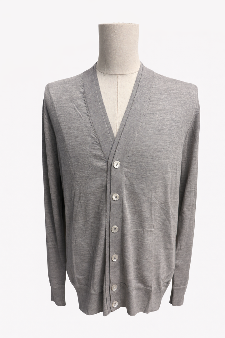 G/FORE Men's Merino Wool Cardigan - Nimbus - Medium - Skorzie