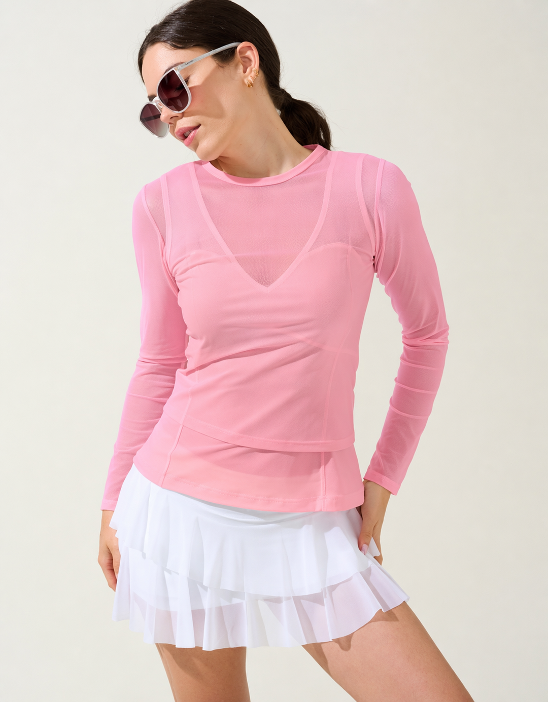 Bobbe Active - Breezy Mesh Long Sleeve - Venus - Skorzie