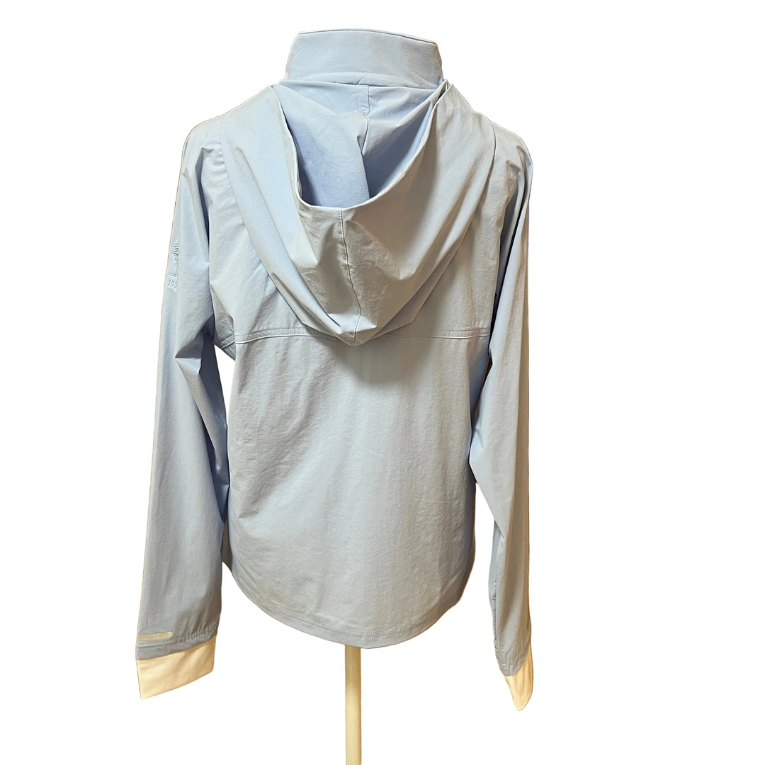 Golftini Be An Athlete Hooded Jacket (w/logo) - Seersucker Blue - Large - Skorzie