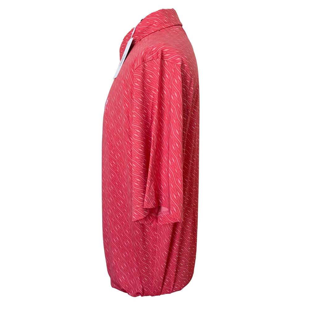 Bobby Jones Performance Jersey Tonal Argyle Print Polo (w/ logo) - Strawberry Ice - X-Large - Skorzie