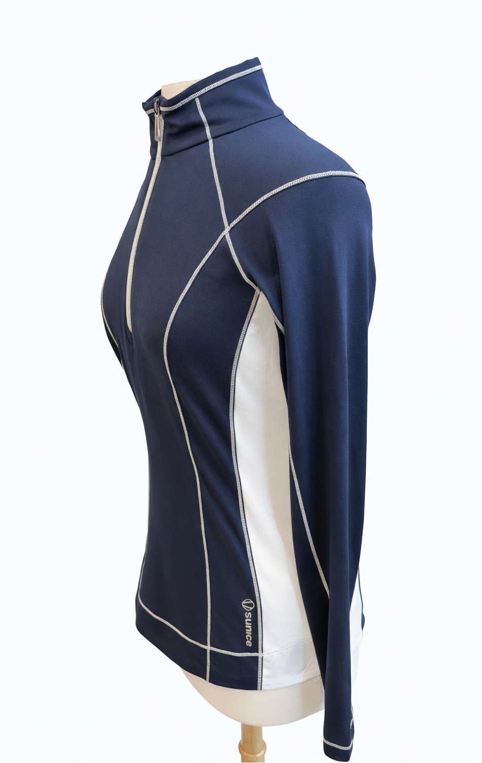 Sunice Women's Anna Half-Zip Knit Pullover - Midnight/Pure White