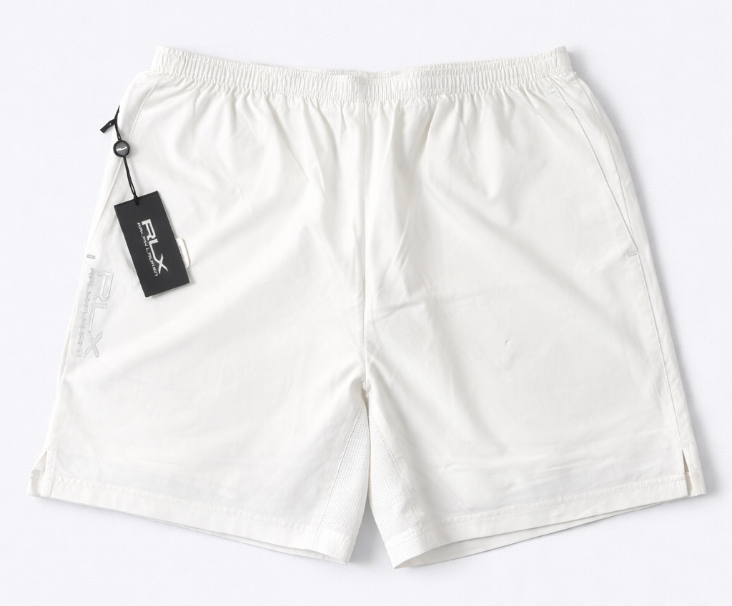 RLX By Ralph Lauren Men's Stretch Poly Active Shorts - White - X-Large - Skorzie