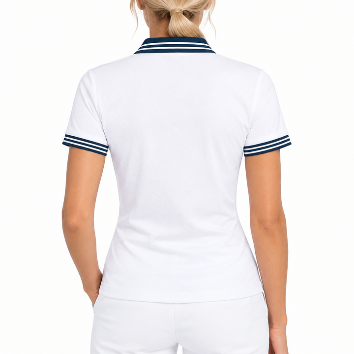 Greg Norman Women's Golf Polo Match S/S Zip White Size M