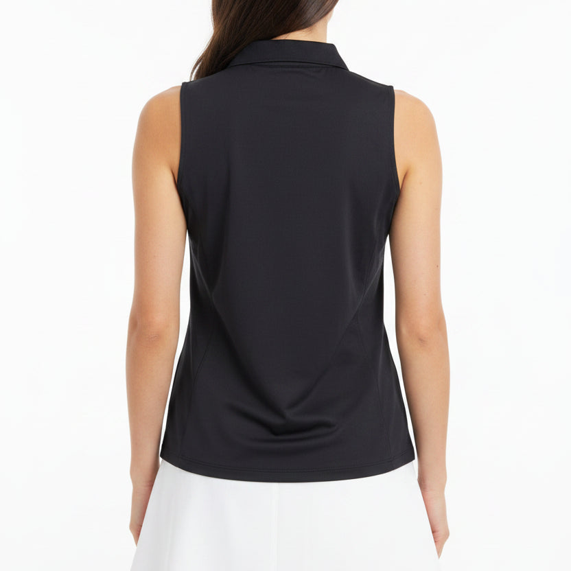 Golftini Women's Golf S/L Polo Ruffle Navy