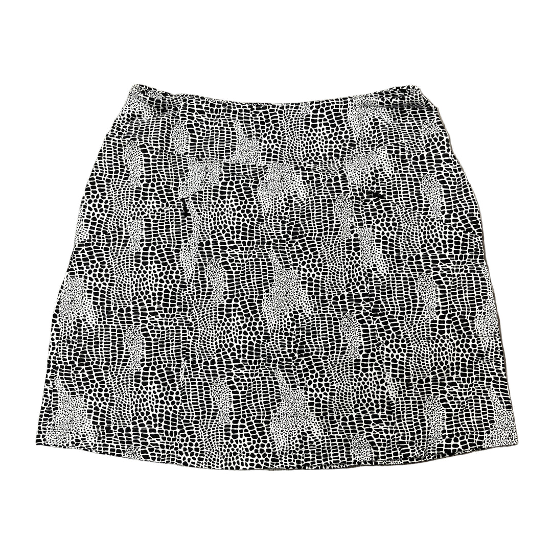 IBKUL Leopard Print Skort 17" - Black/White - Small - Skorzie