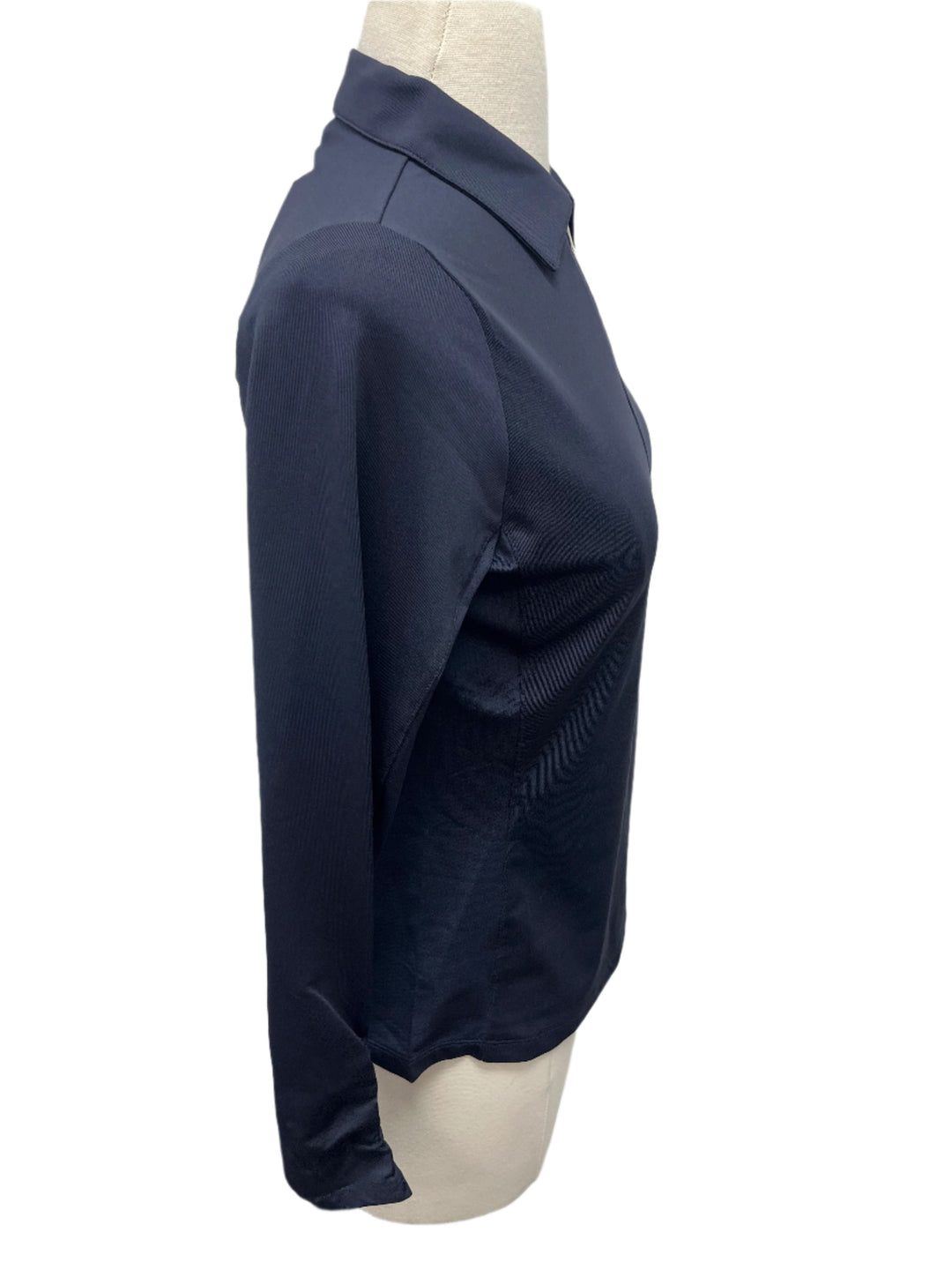 Golftini Long Sleeve Zip Polo - Navy - Small - Skorzie