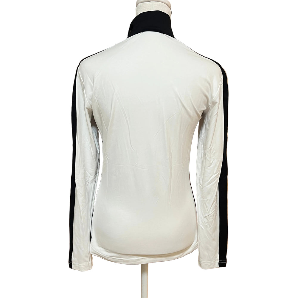 MDC Meryl Zip Long Sleeve - White/Black - Size 34 - Skorzie