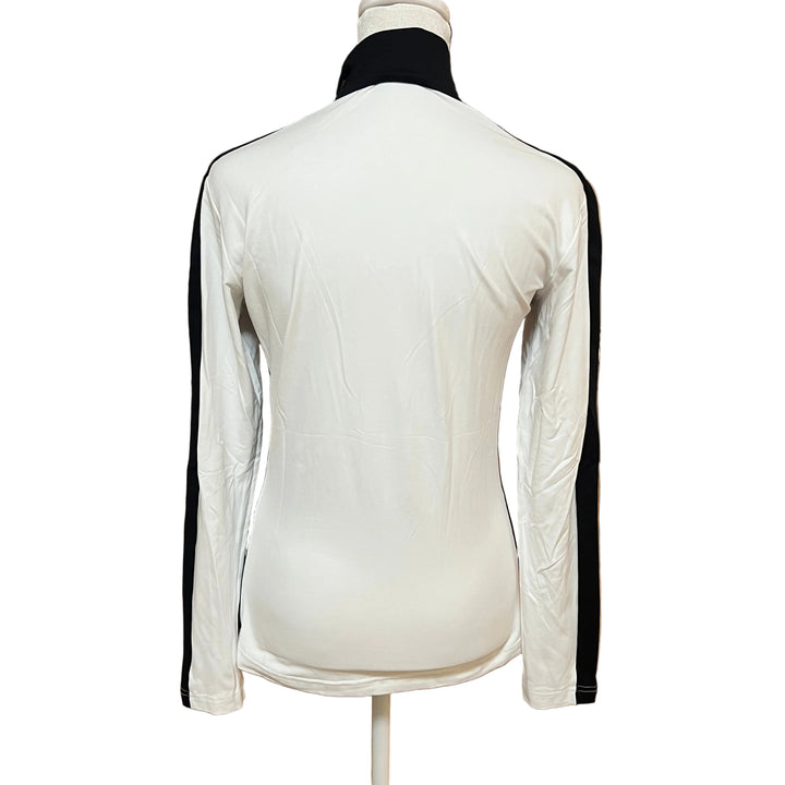 MDC Meryl Zip Long Sleeve - White/Black - Size 34 - Skorzie